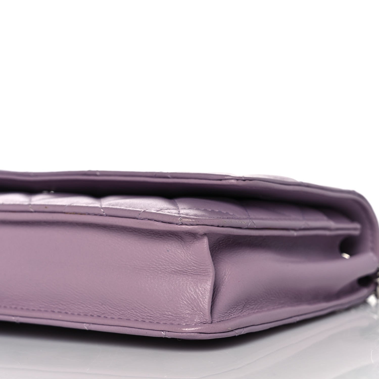 Chanel Lambskin Quilted Wallet On Chain WOC Light Purple 8 of 9