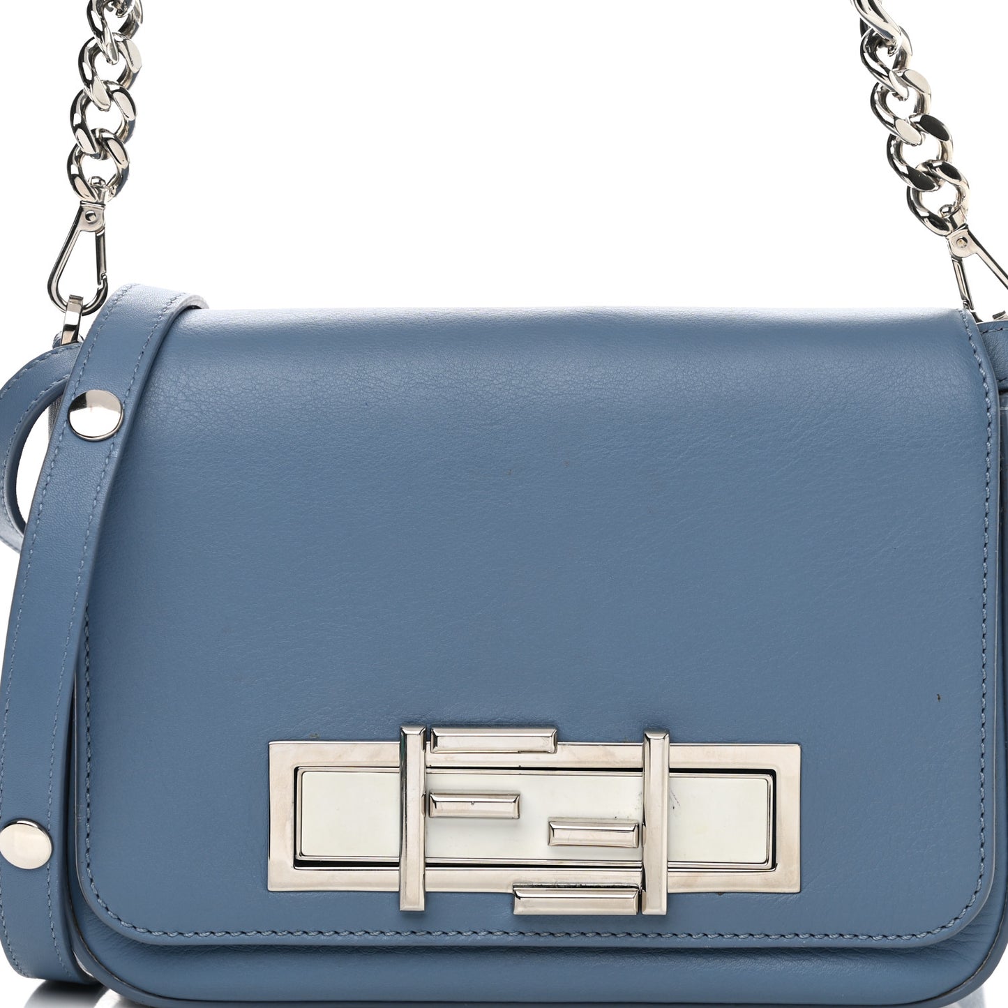 Vitello Dolce 3Baguette Shoulder Bag Light Blue