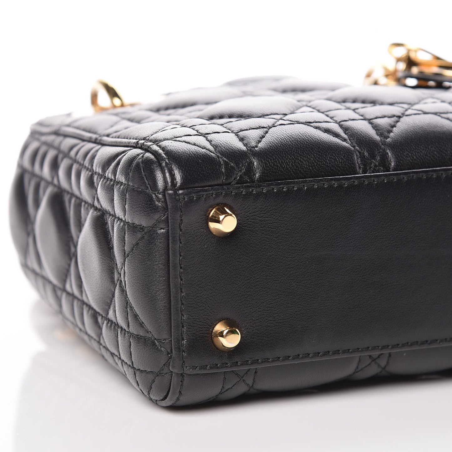 Lambskin Cannage Mini Lady Dior Black