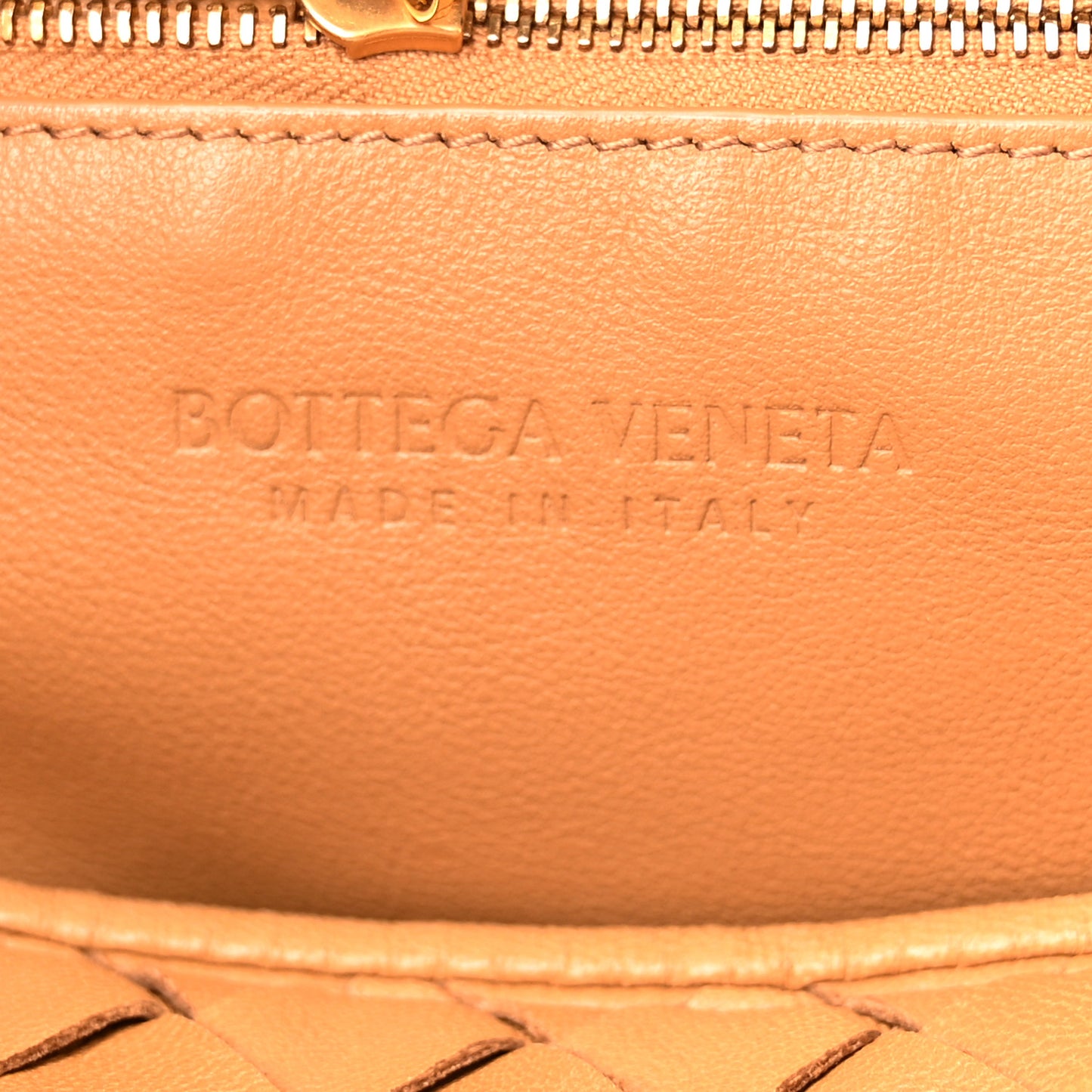 Nappa Intrecciato Small Jodie Caramel