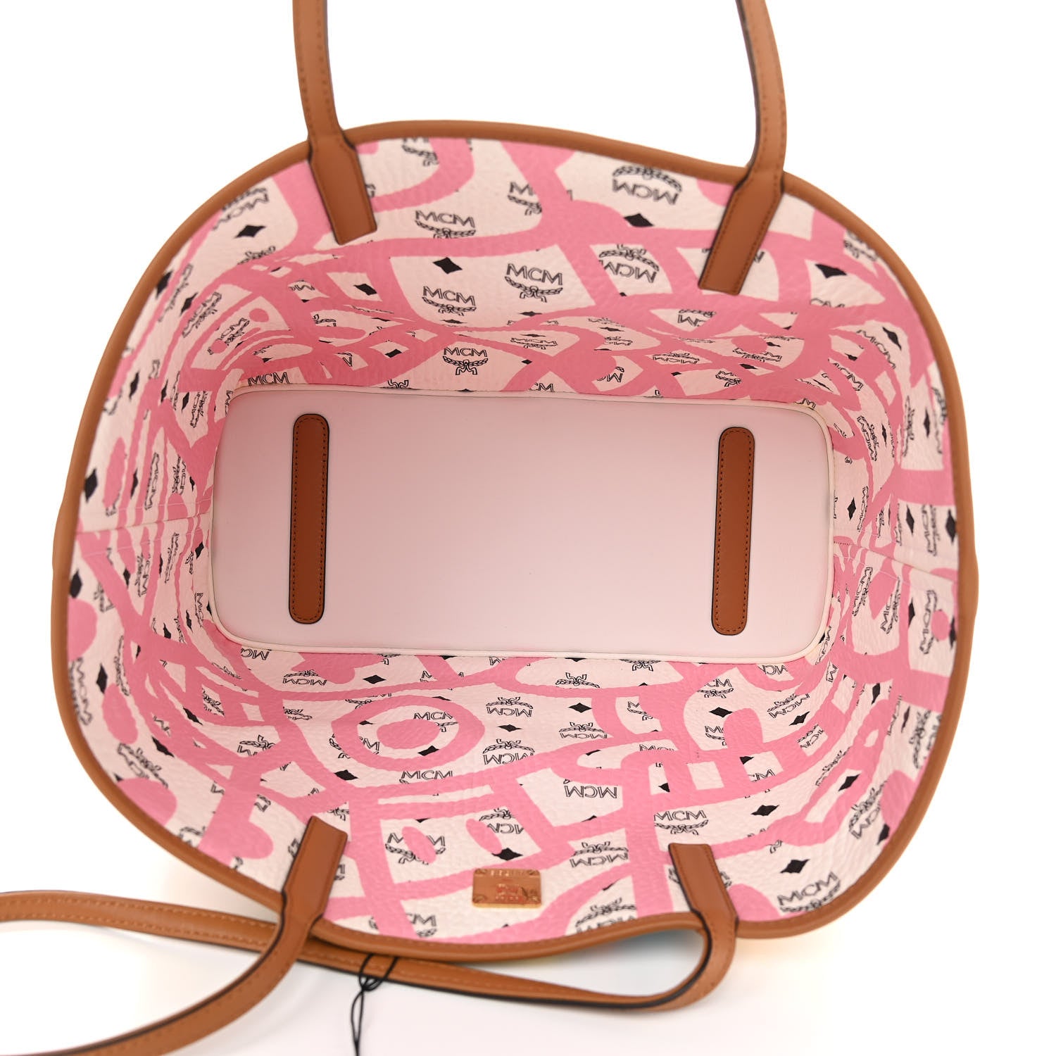 MCM X Eddie Kang Visetos Medium Reversible Shopper Tote White 9 of 18