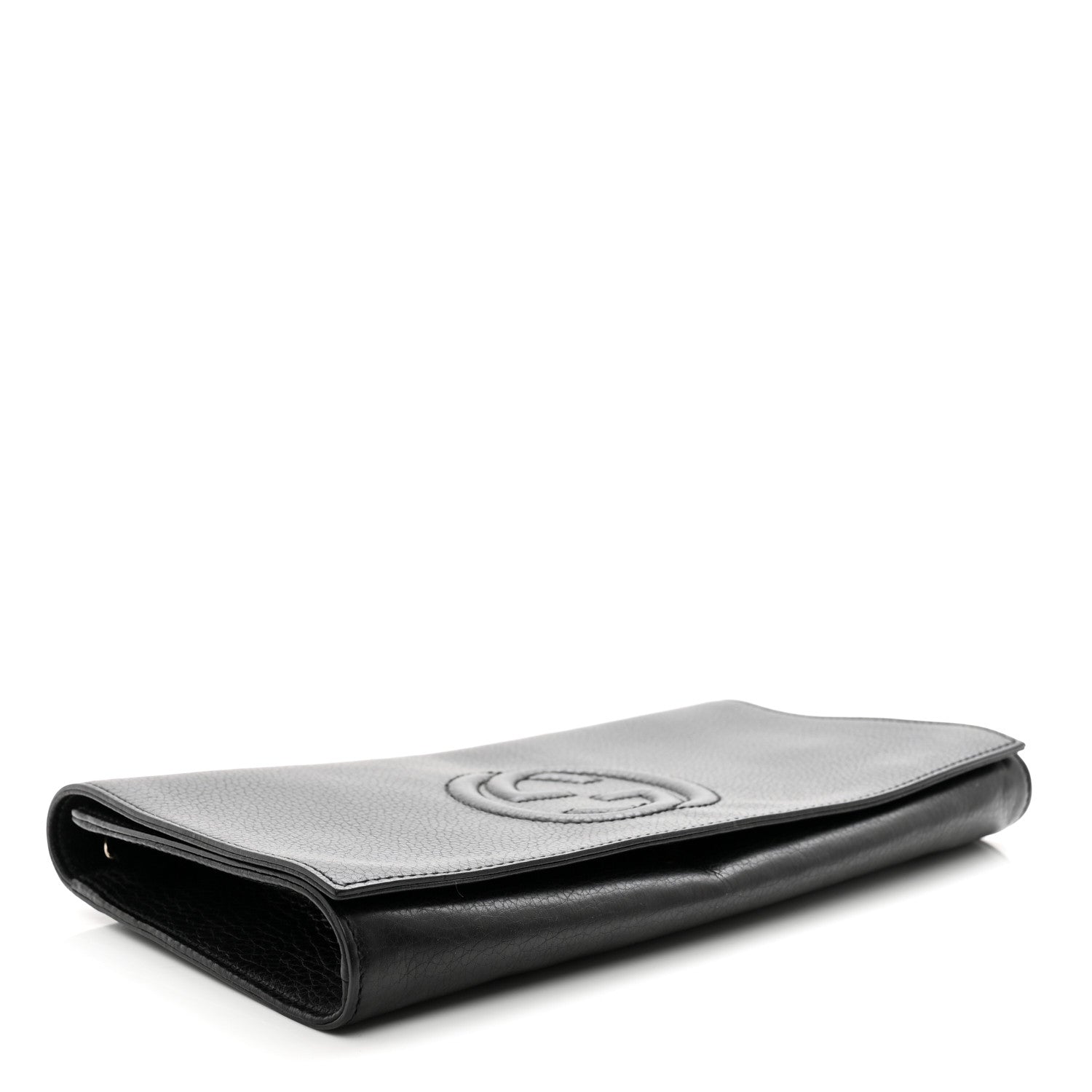 Gucci Pebbled Calfskin Medium Soho Clutch Black 4 of 7