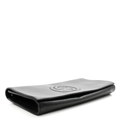 Gucci Pebbled Calfskin Medium Soho Clutch Black 4 of 7