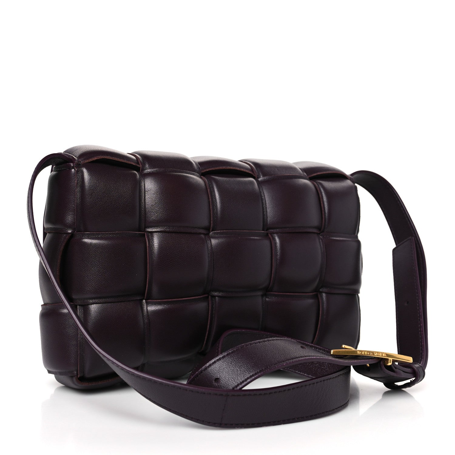 Bottega Veneta Nappa Maxi Intreccio Padded Cassette Crossbody Bag Grape 3 of 10