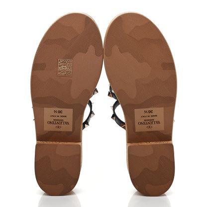 Valentino Garavani Calfskin Cork Rockstud Caged 30/50mm Platform Sandals 36.5 Marine 5 of 9