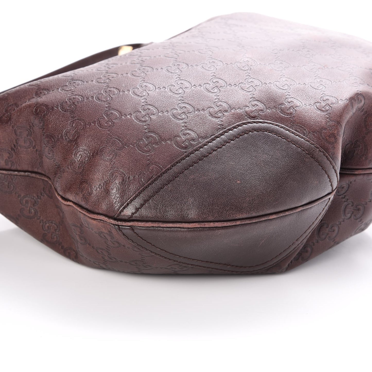 Guccissima Large Princy Hobo Dark Brown