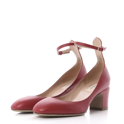 Valentino Garavani Calfskin Tan-Go Mary Jane 60mm Pumps 38 Red 3 of 10