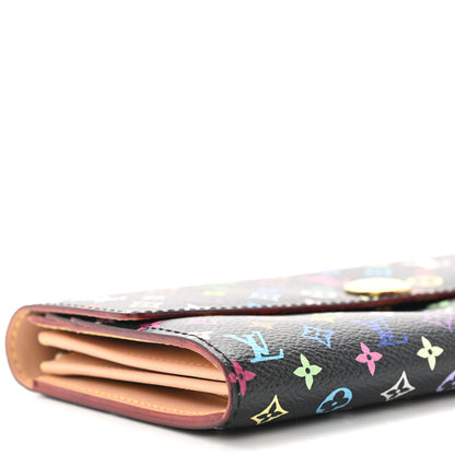 Louis Vuitton Monogram Multicolor Sarah Wallet Black 7 of 9
