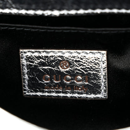 Gucci Metallic Nappa Vertical Matelasse Small Maxi Horsebit Chain Shoulder Bag Silver 6 of 9