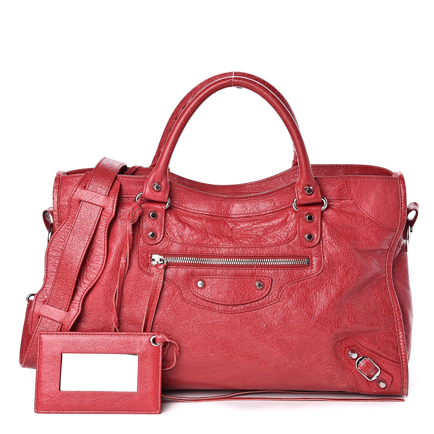 Balenciaga Agneau Classic Silver Hardware City Rouge Sapphire 1 of 12