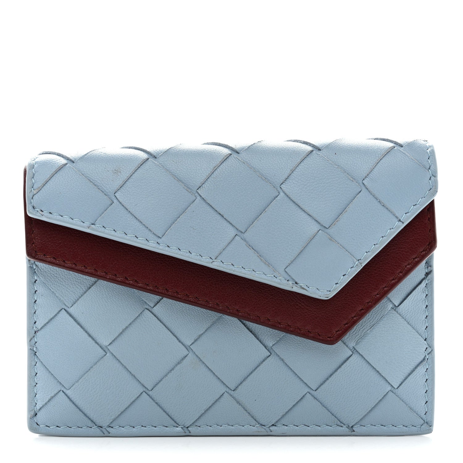 BOTTEGA VENETA 財布 Bottega Veneta Nappa Intrecciato Small Check Bi-Fold Zip Wallet