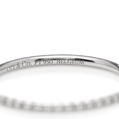 Tiffany Platinum Diamond .36ctw Soleste Eternity Band Ring 56 7.5 5 of 6