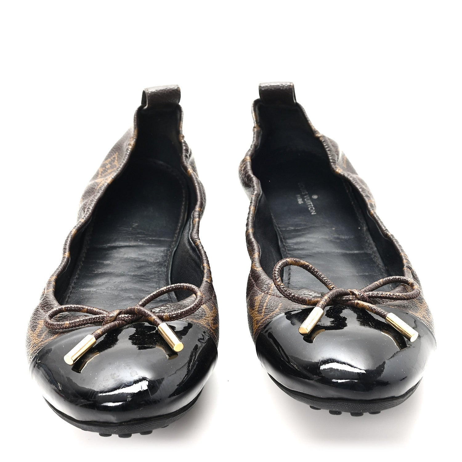 Louis Vuitton Monogram Flirty Ballerina Flats 38.5 Black 3 of 9