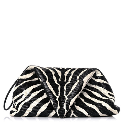 Bottega Veneta Nappa BV Trine Clutch Zebra 1 of 12