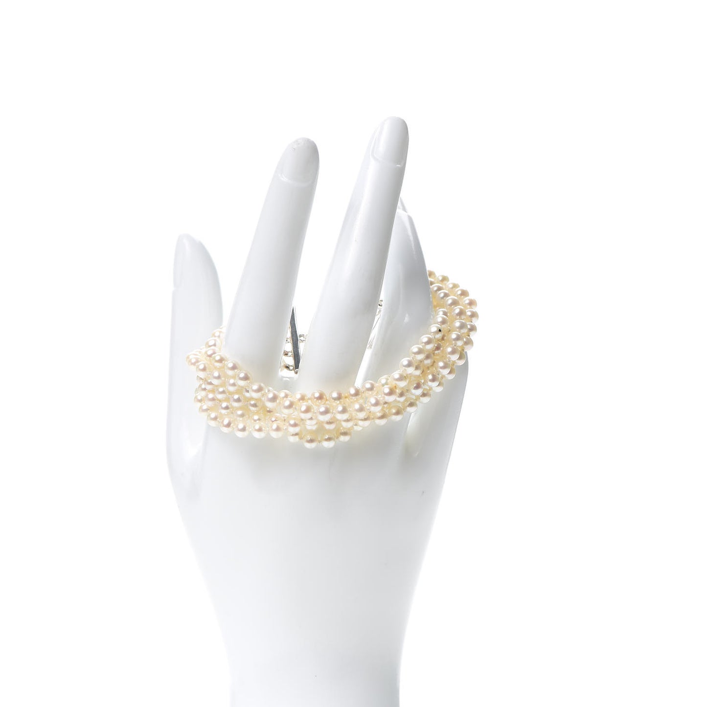 Sterling Silver Pearl 4.5mm Ziegfeld 5 Strand Bracelet