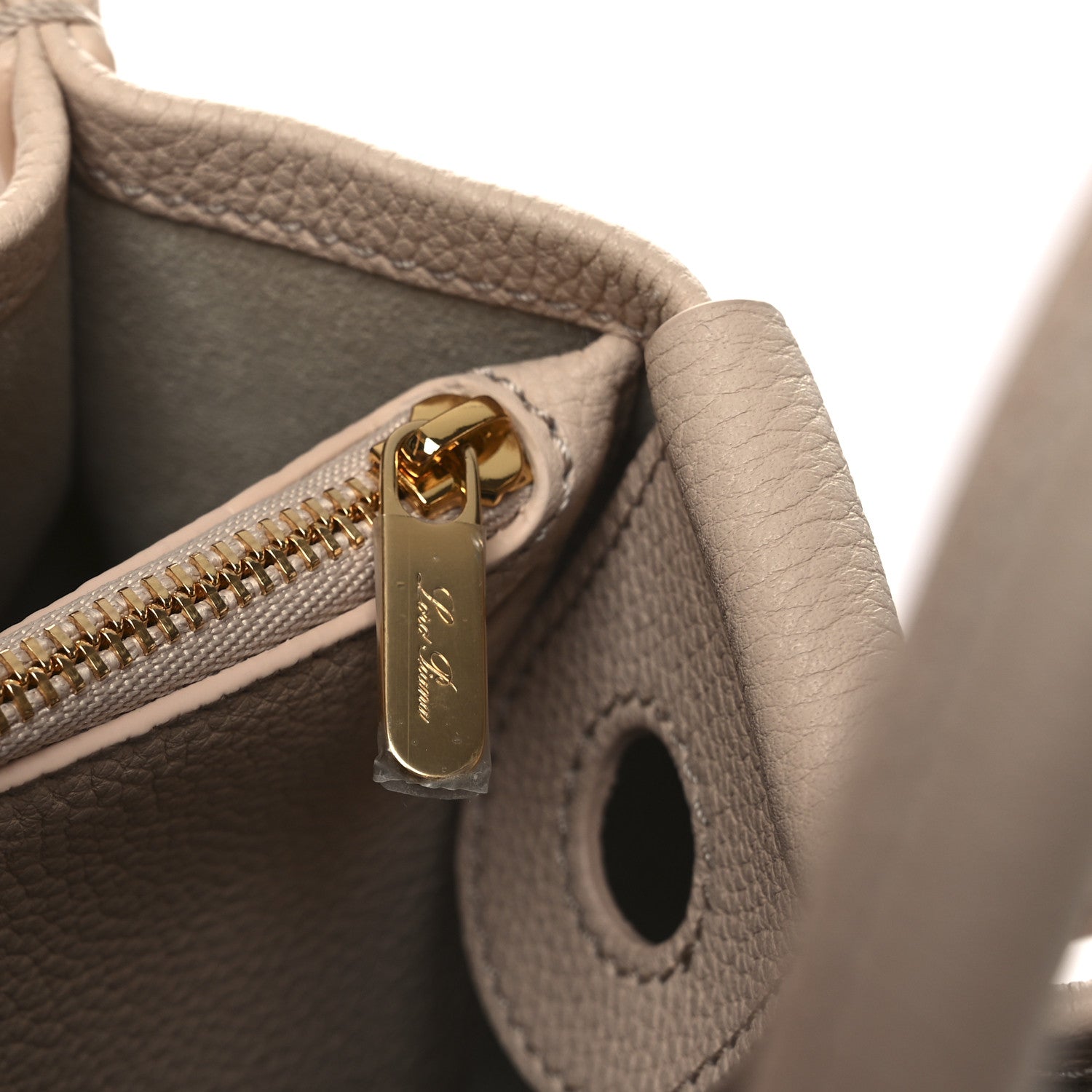 Loro Piana Grained Calfskin Small Bale Bag Marble 11 of 11