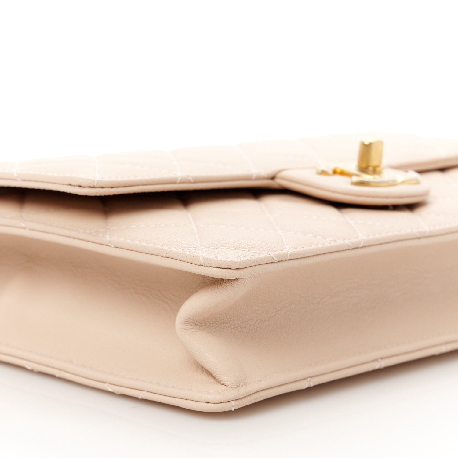 Chanel Lambskin Quilted Small Chic Pearls Flap Light Beige 10 of 12