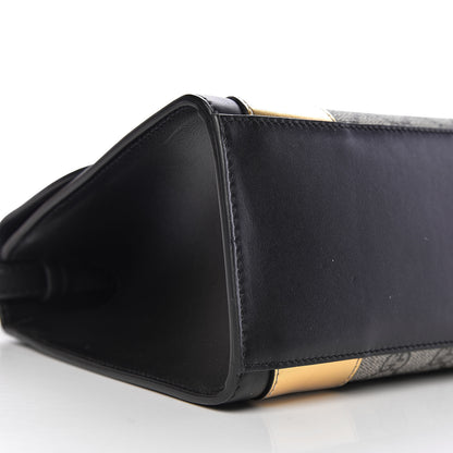 Gucci GG Supreme Monogram Small Osiride Top Handle Bag Black Gold 6 of 12