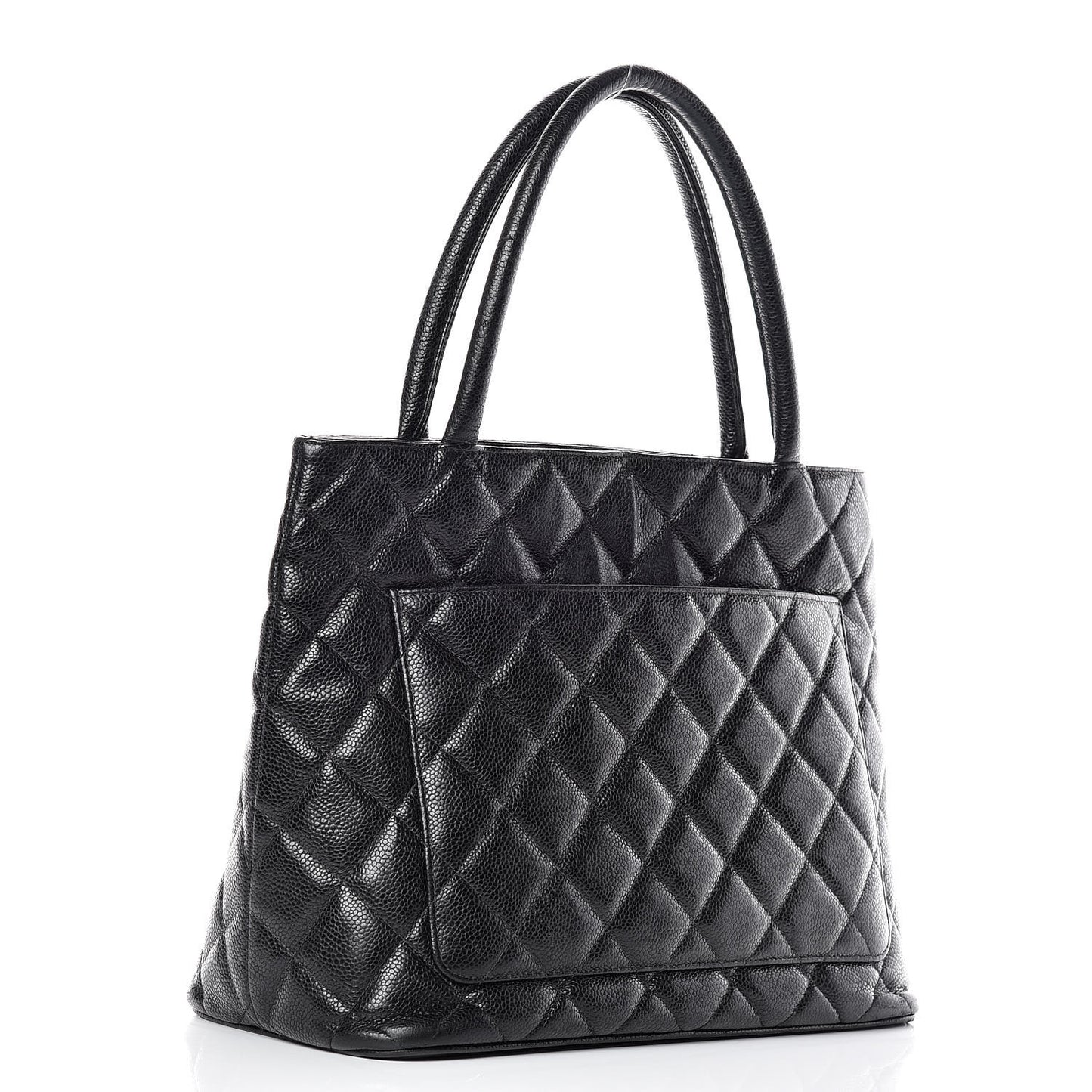 Caviar Quilted Medallion Tote Black