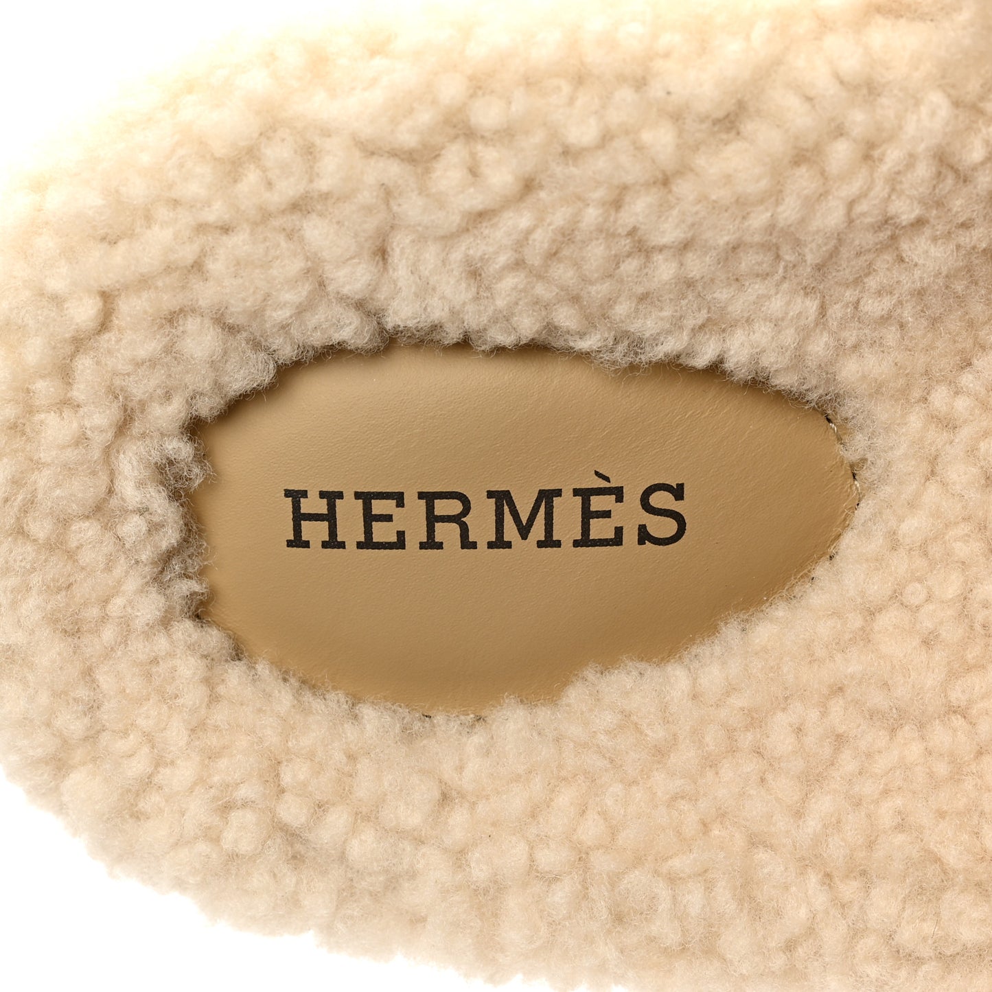Suede Goatskin Woolskin Womens Chypre Sandals 38 Beige Albatre
