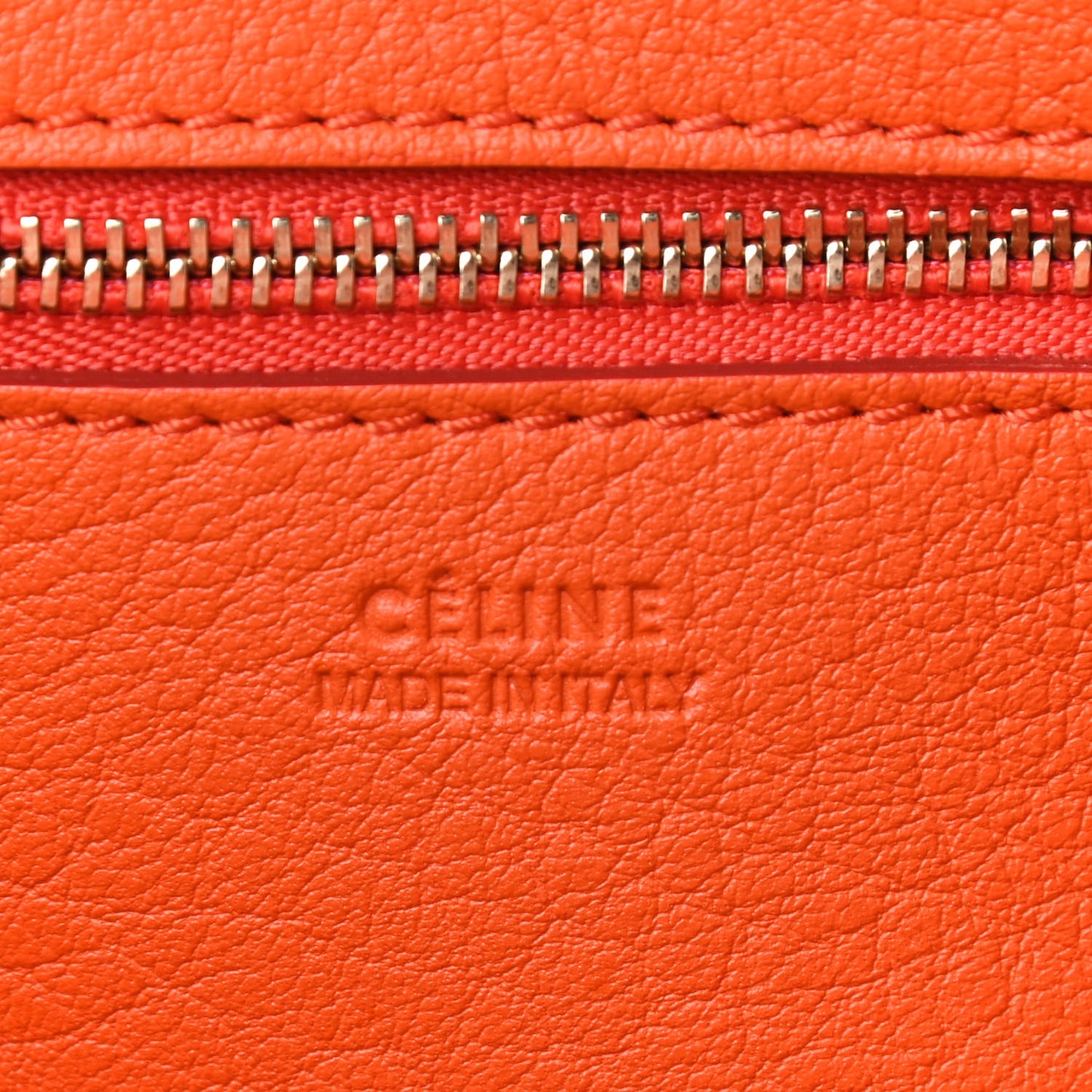 Crisped Calfskin Small Tie Knot Tote Bright Orange