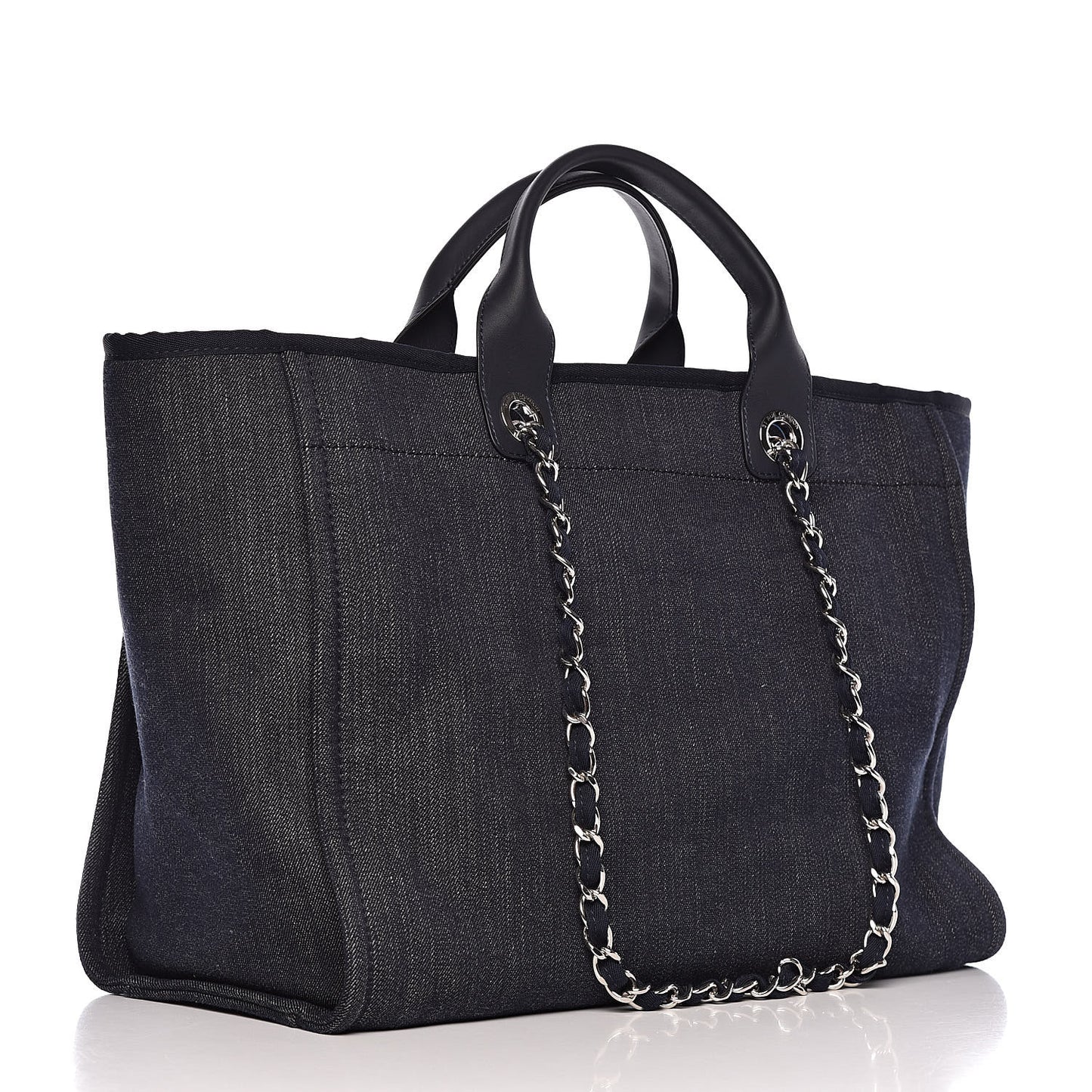 Denim Large Deauville Tote Dark Blue