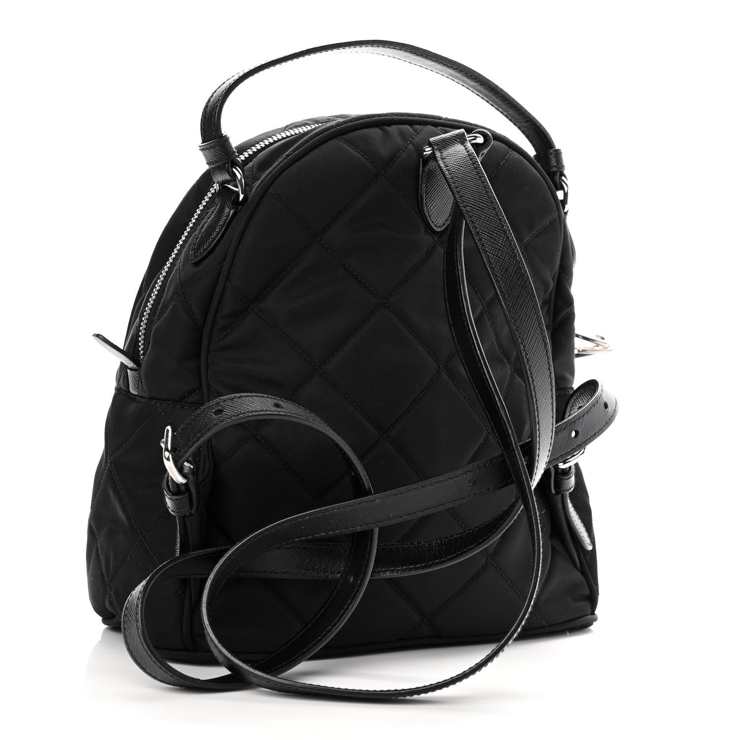 Prada Nylon Tessuto Impuntu Quilted Backpack Black 3 of 10