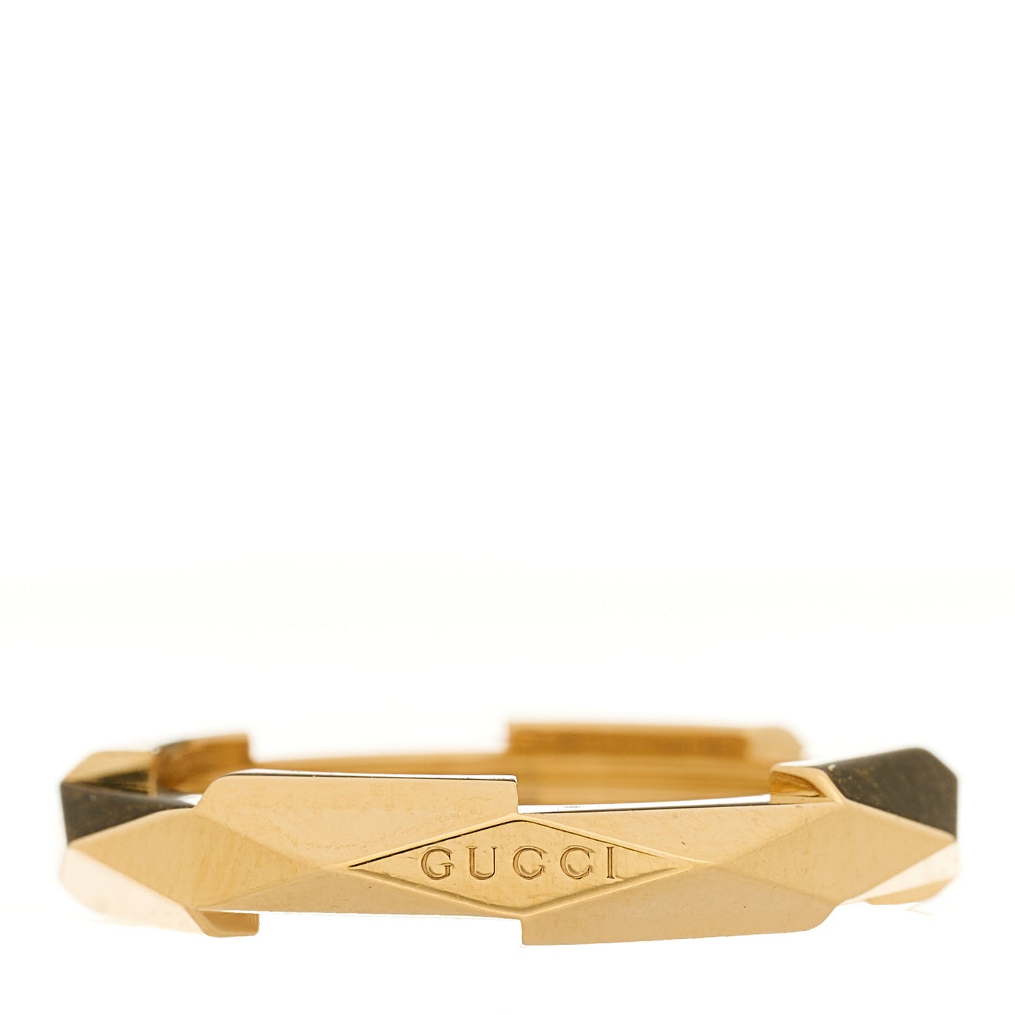 18K Yellow Gold Link To Love Striped Ring 53 6.25