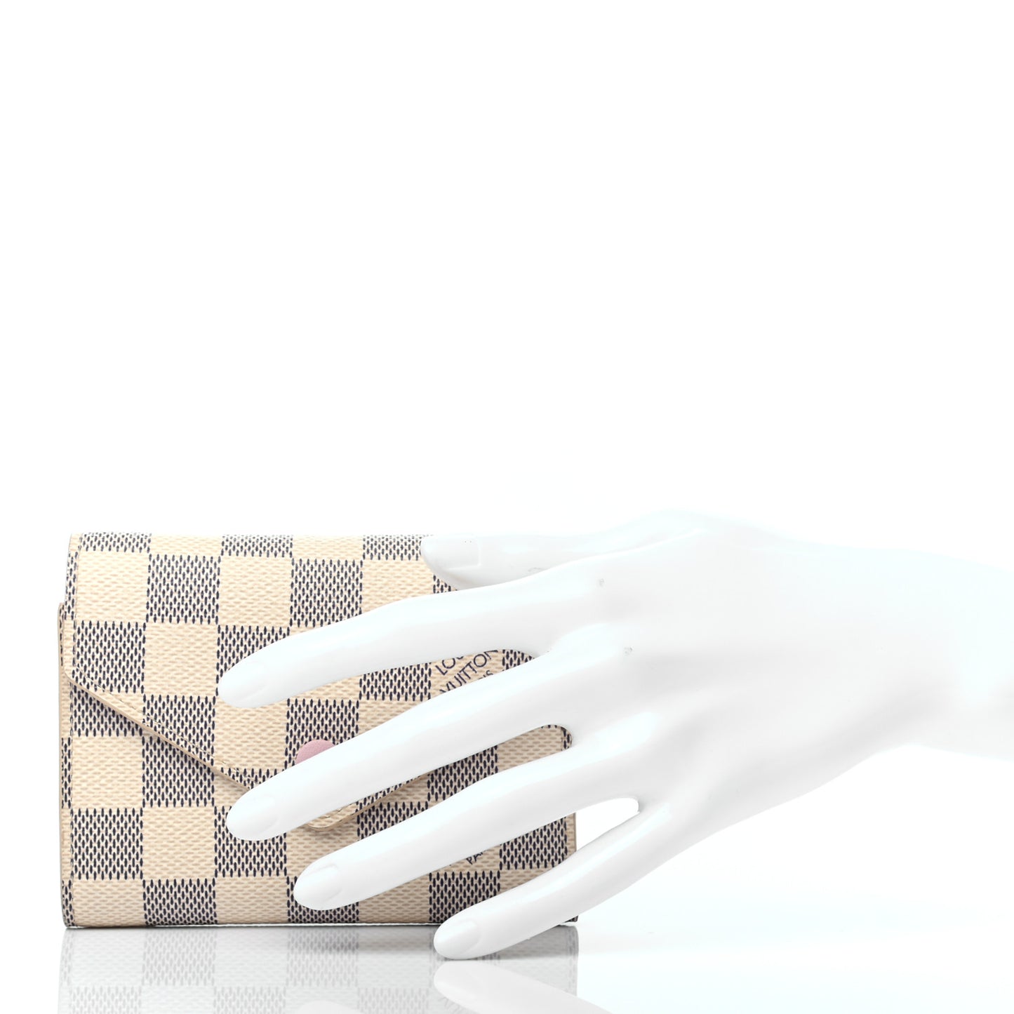 Damier Azur Victorine Wallet Rose Ballerine