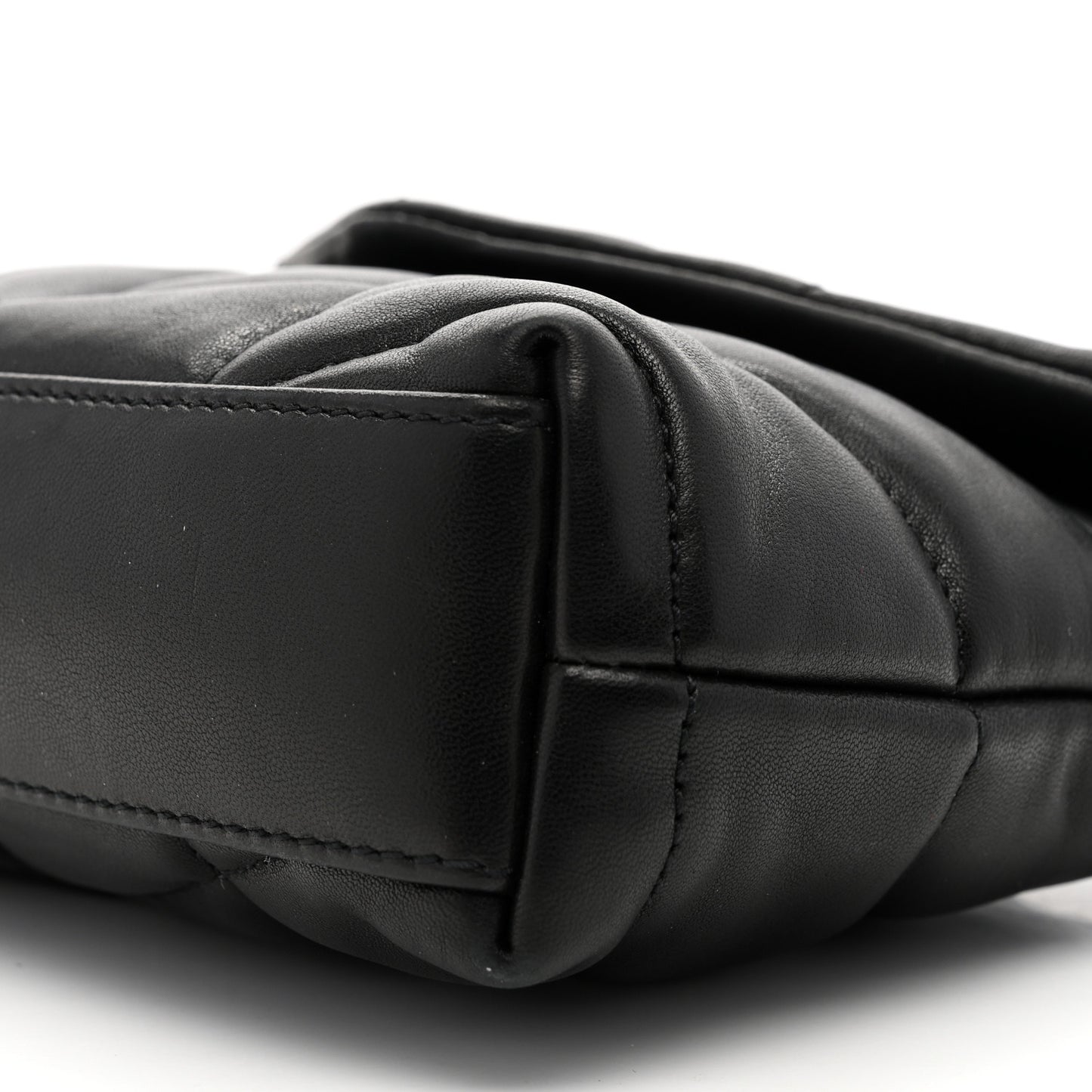 Lambskin Monogram Loulou Puffer Pouch Clutch Black