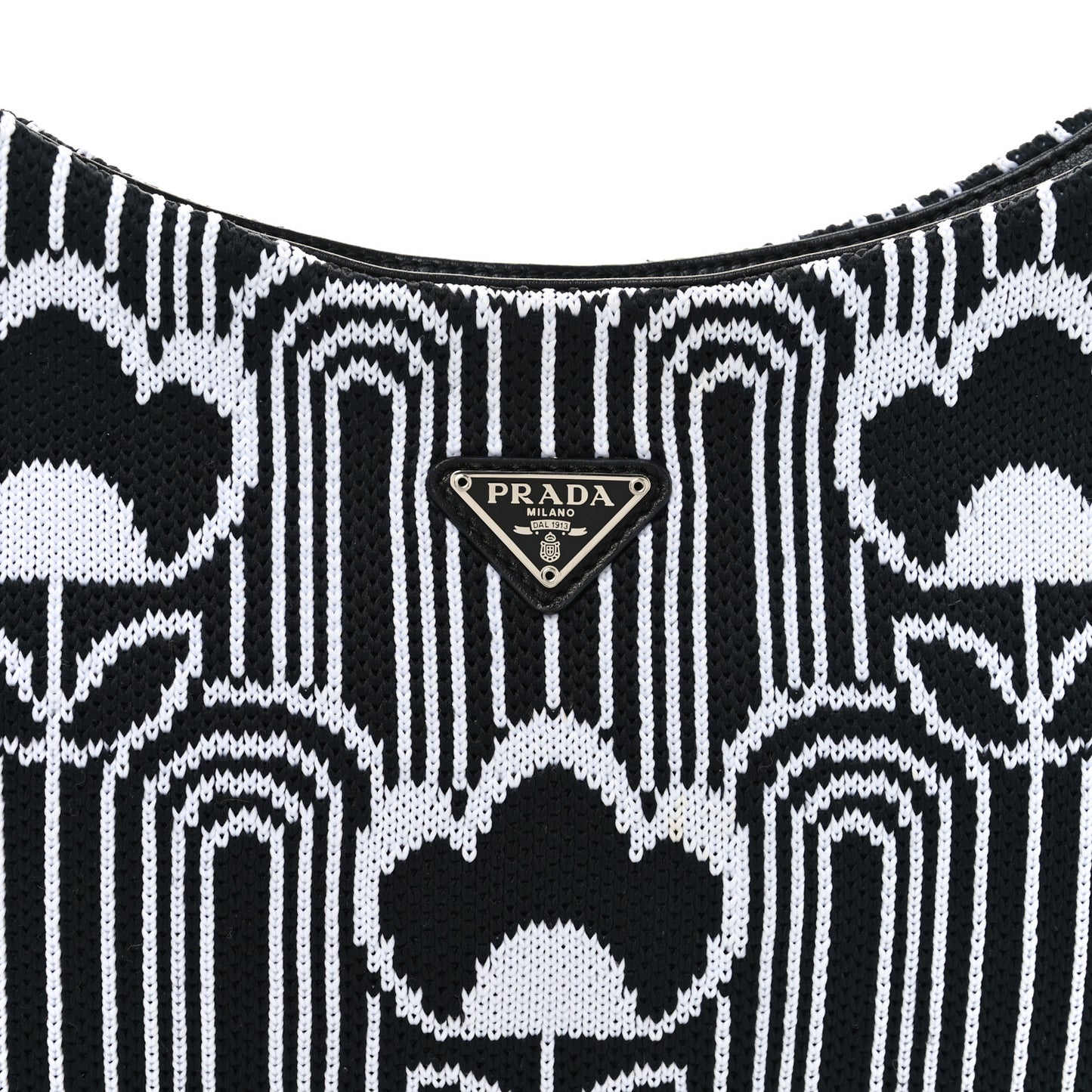 Maglia Jacquard Cleo Shoulder Bag Black White