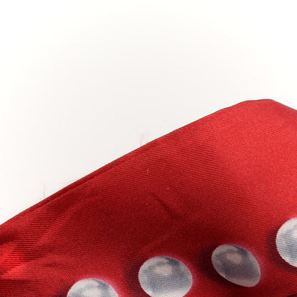 Chanel Silk Pearl CC Slim Bandeau Scarf Red 3 of 4
