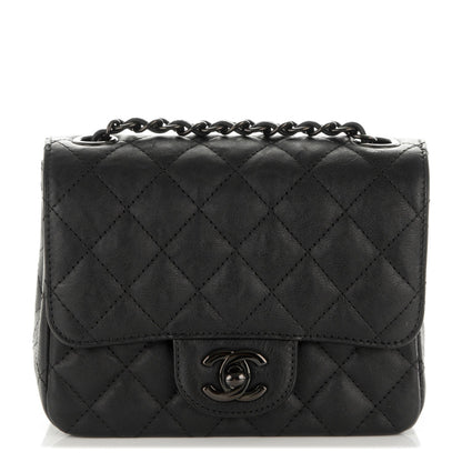Chanel Calfskin Quilted Mini Square Flap So Black 1 of 7