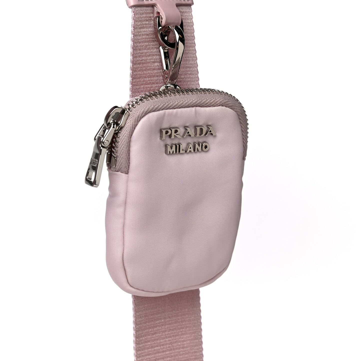 Re-Nylon Spazzolato Double Pocket Buckle Shoulder Bag Alabastro