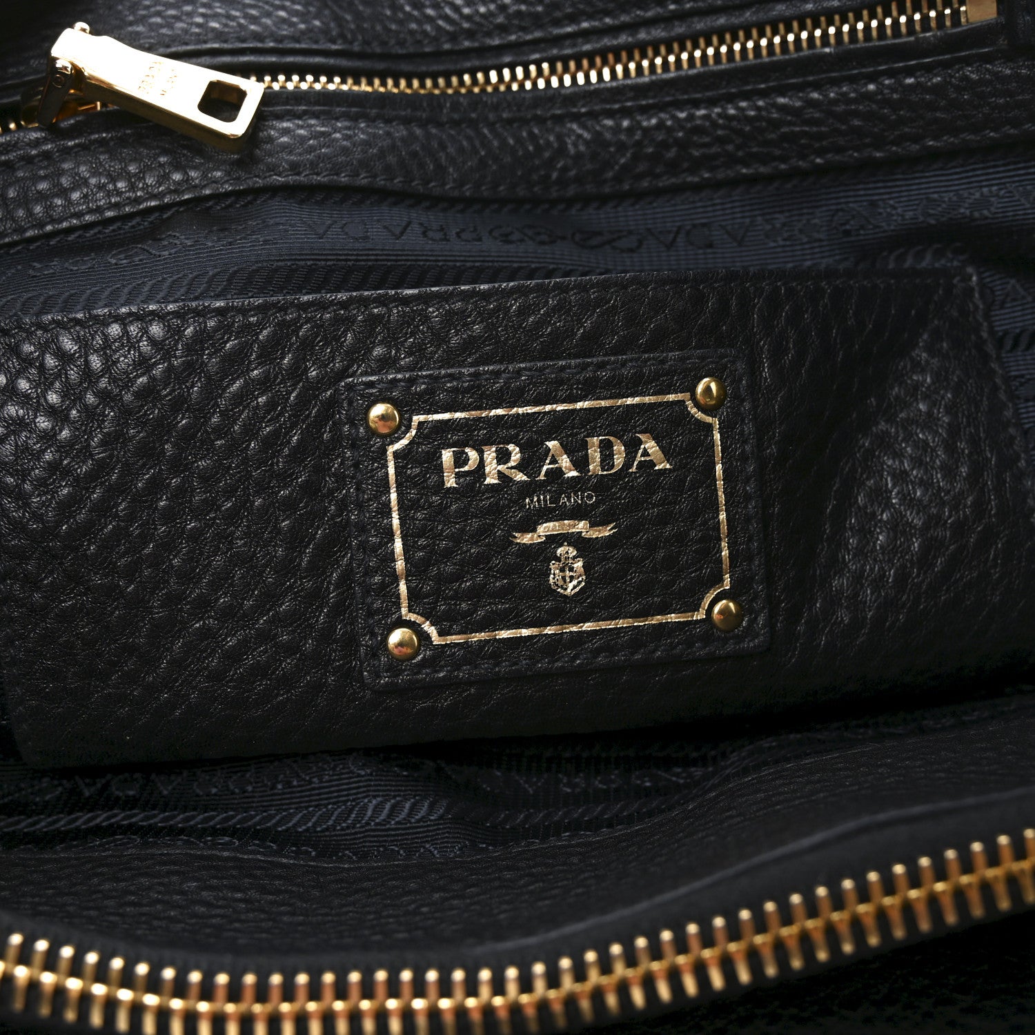 Prada Vitello Daino Shopping Tote Black 6 of 9