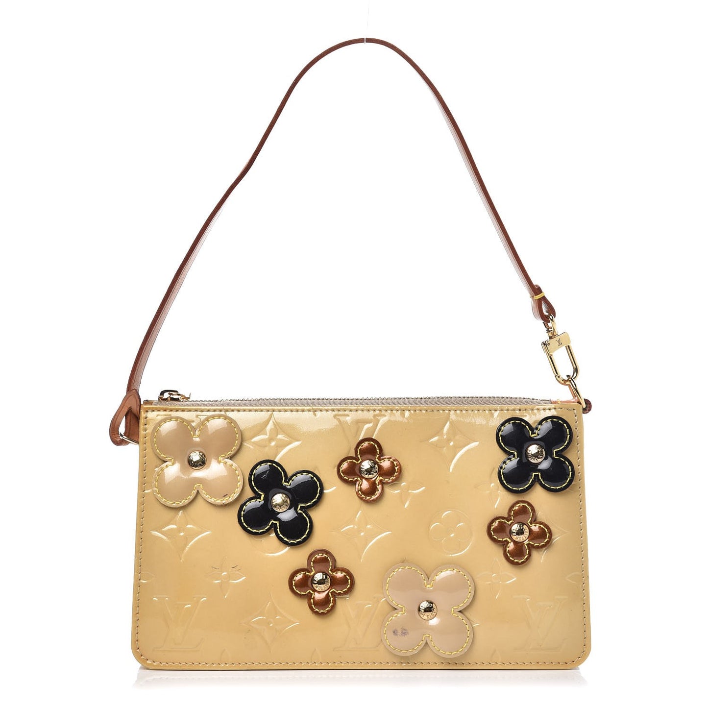 Vernis Lexington Fleurs Pochette Beige