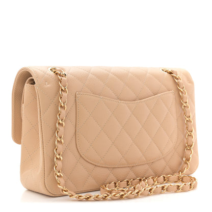 Chanel Caviar Quilted Medium Double Flap Beige 3 of 11
