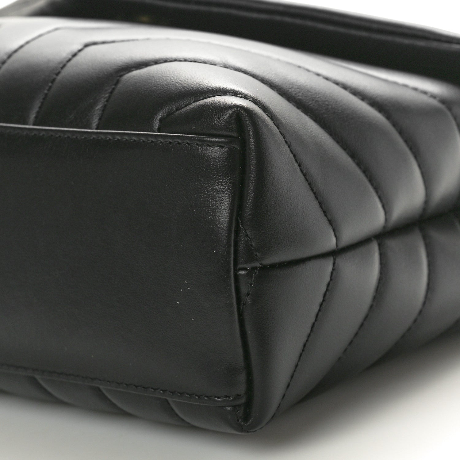 Saint Laurent Calfskin Y Quilted Monogram Small Loulou Chain Satchel Black 10 of 10
