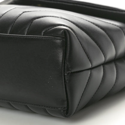 Saint Laurent Calfskin Y Quilted Monogram Small Loulou Chain Satchel Black 10 of 10