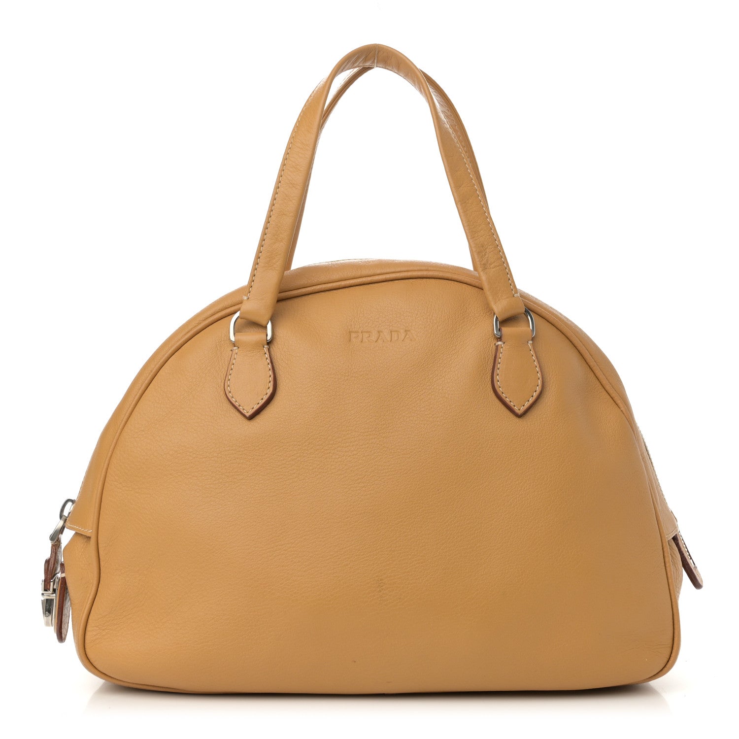 Prada Vitello Daino Bowler Bag Sughero 1 of 14