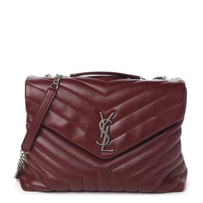 Saint Laurent Calfskin Y Quilted Monogram Medium Loulou Chain Satchel Palissandre 1 of 9