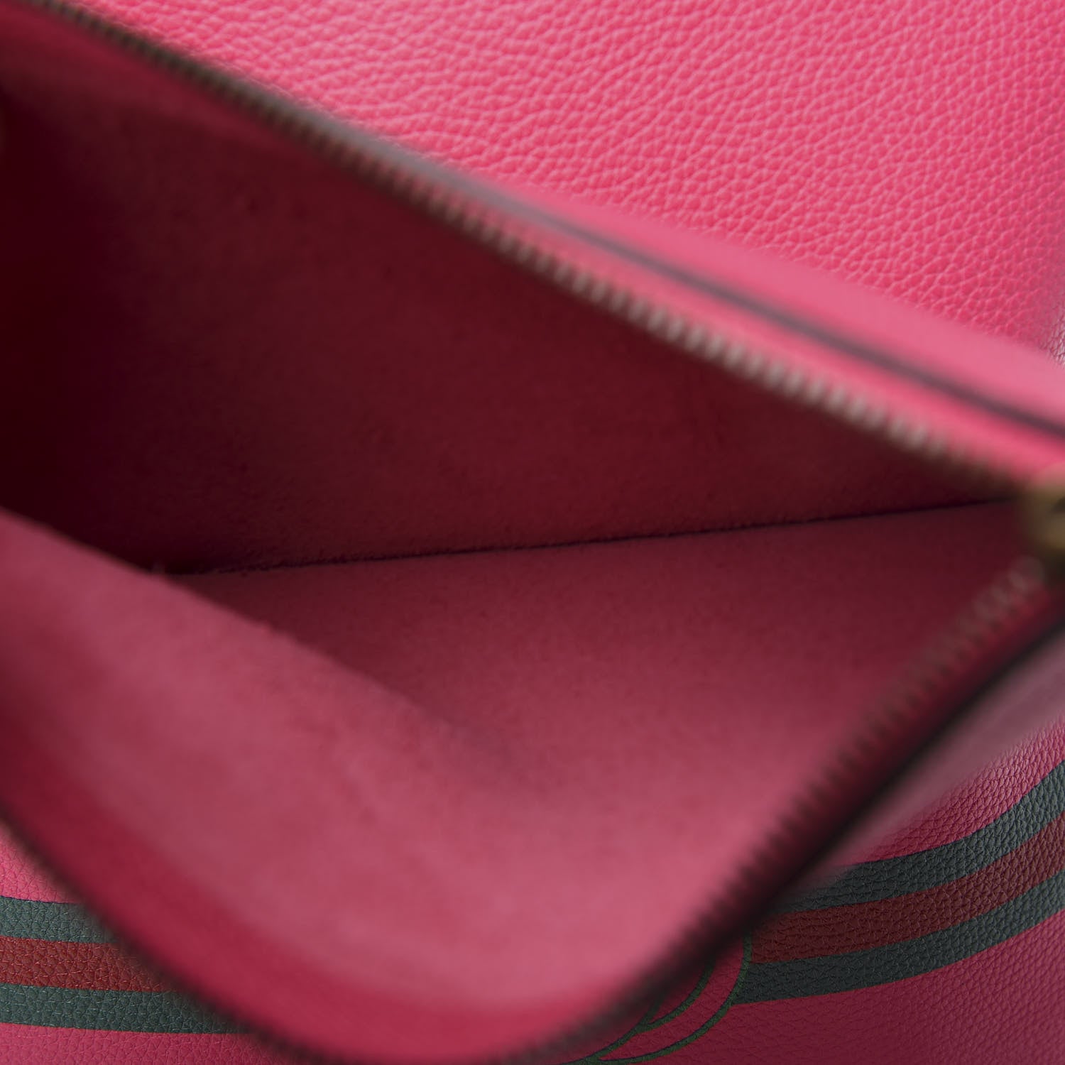 Gucci Grained Calfskin Logo Drawstring Backpack Box Pink Green Black 11 of 12
