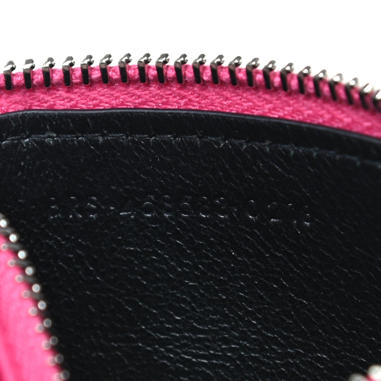 Saint Laurent Grained Calfskin 5 Fragments Zip Pouch Card Holder Bubblegum 7 of 8