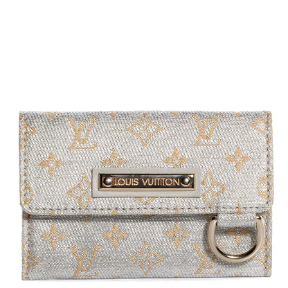 Louis Vuitton Satin Mini Monogram Porte-Monnaie Snap Wallet Silver 1 of 7
