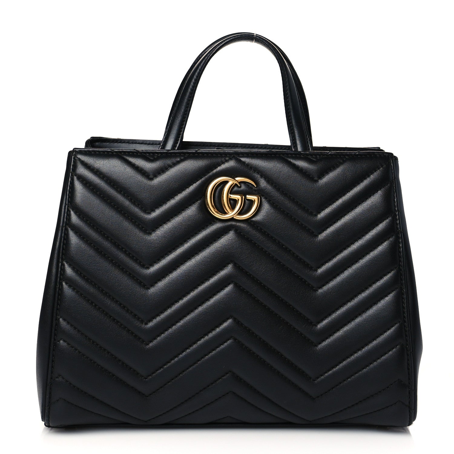 Gucci Calfskin Matelasse Small GG Marmont Tote Black 1 of 10