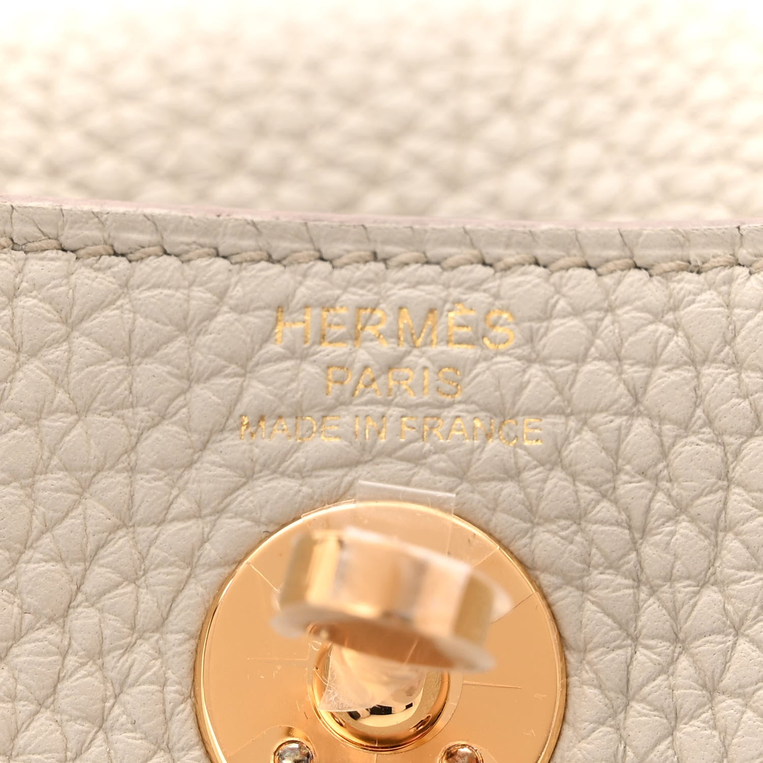 Hermes Taurillon Clemence Mini Lindy 20 Beton 6 of 11