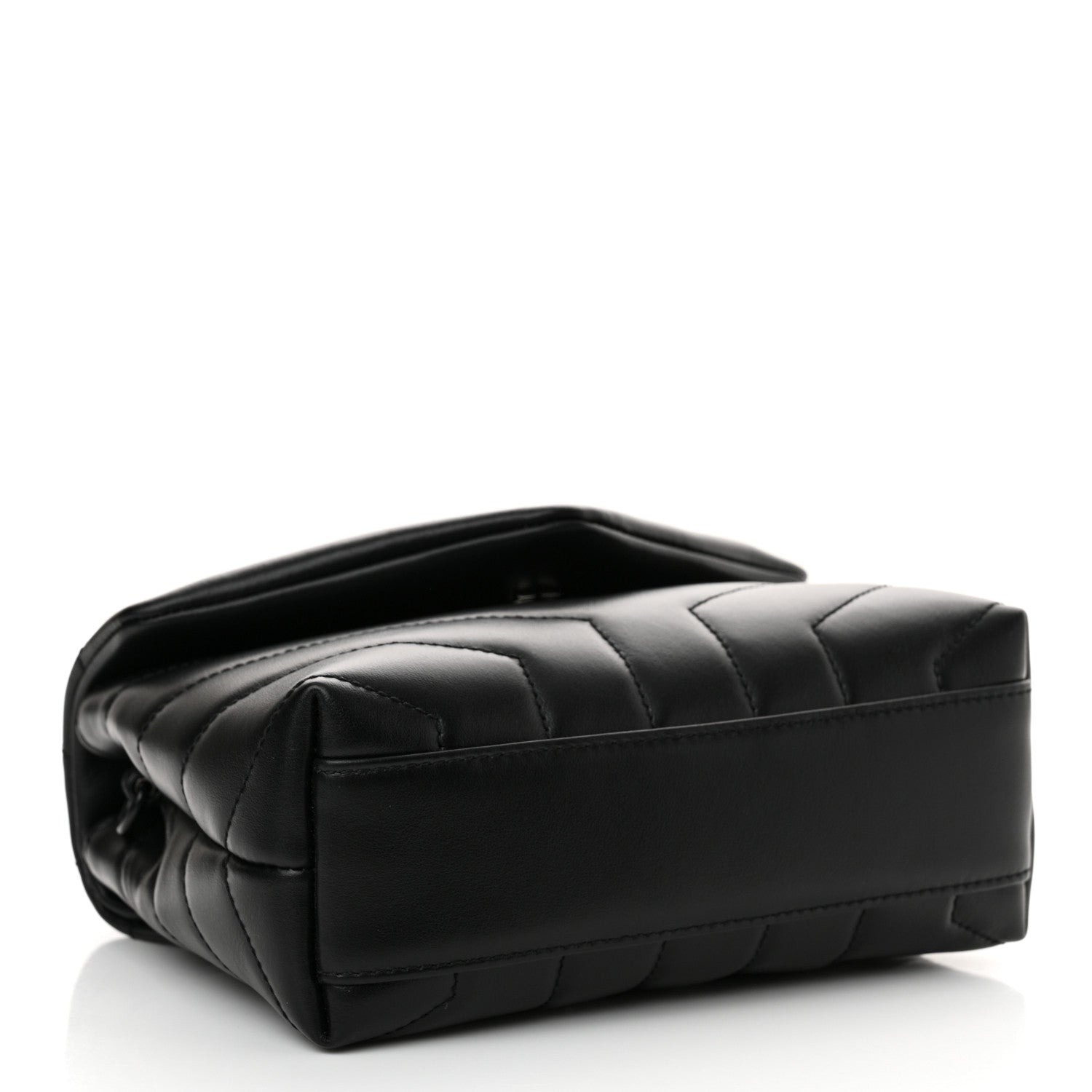Saint Laurent Calfskin Y Quilted Monogram Monochrome Toy Loulou Crossbody Bag Black 4 of 14