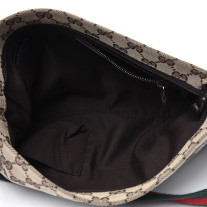 Gucci Monogram Web Small Flat Messenger Crossbody Dark Brown 6 of 18