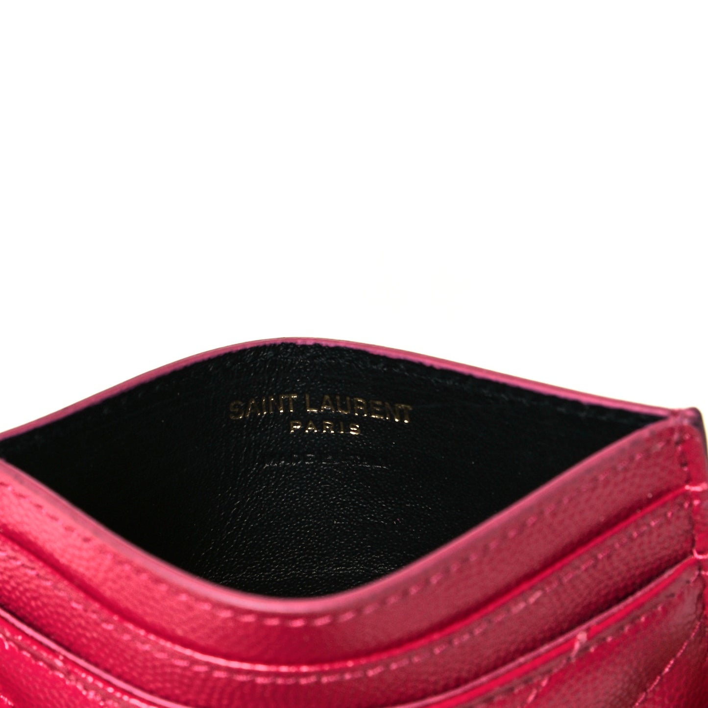 Grain De Poudre Matelasse Chevron Monogram Credit Card Case Bubblegum