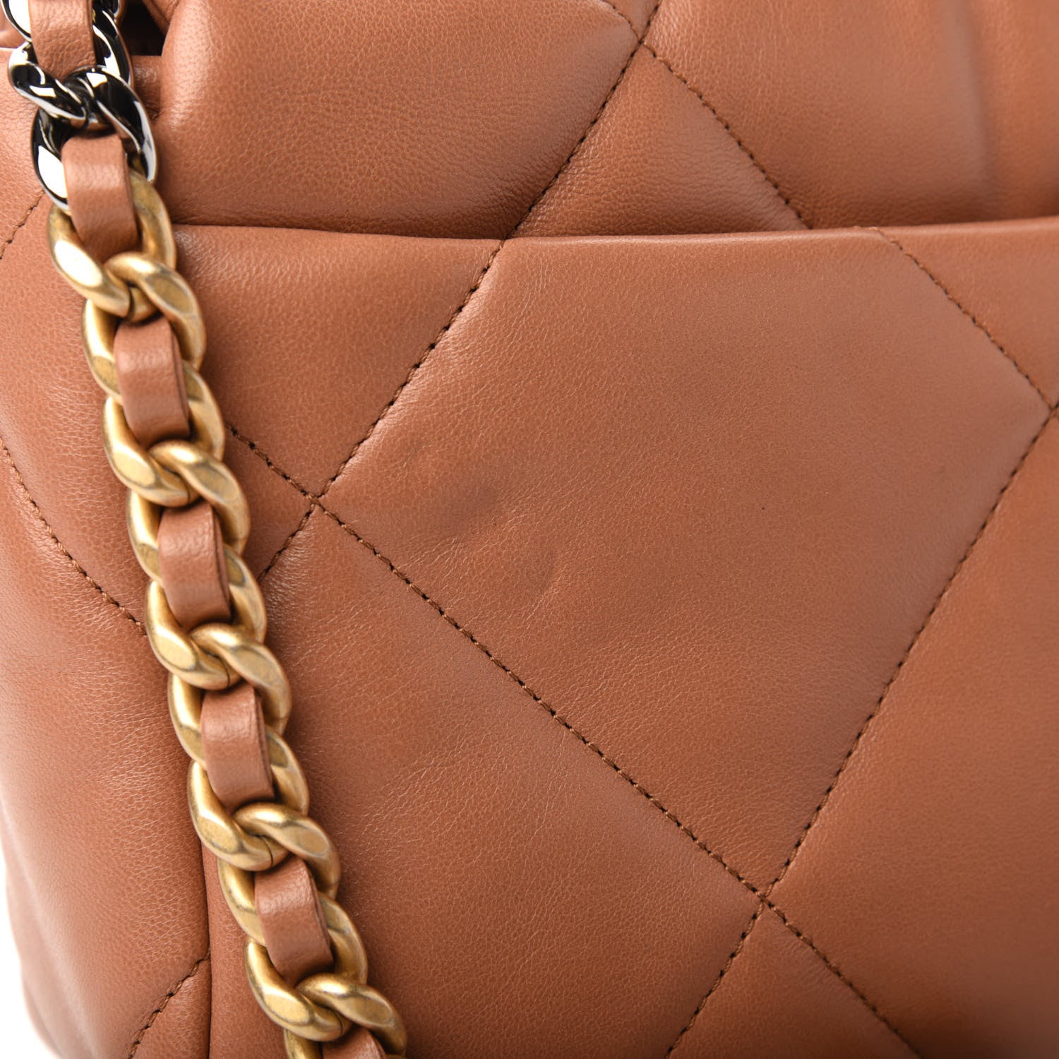 Chanel Lambskin Quilted Medium 19 Flap Brown 12 of 12